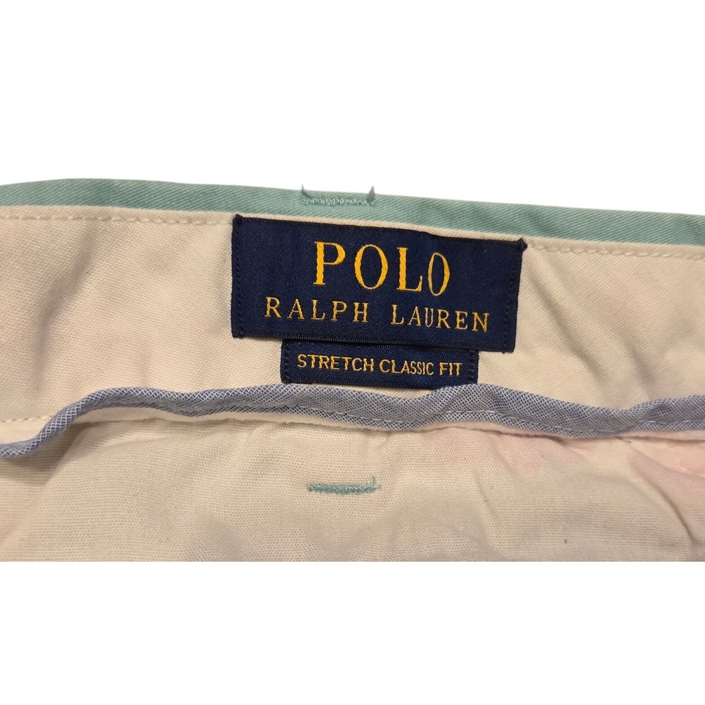 Polo Ralph‎ Lauren Shorts Mens SZ 40 Cool Green Stretch Classic Fit Chino Cotton - Picture 5 of 10